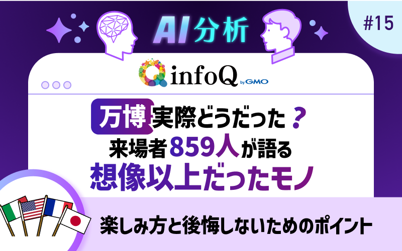 【自主調査】万博、実際どうだった？来場者859人が語る「想像以上だったモノ」