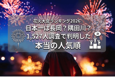 【自主調査】日本一の花火大会はどこ？1,527人が選んだリアルランキングTOP10