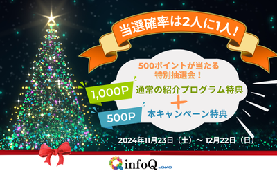 抽選開催！紹介するほど、お得なチャンス