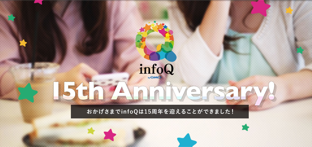 infoQ 15th Anniversary!おかげさまでinfoQは15周年を迎えることができました